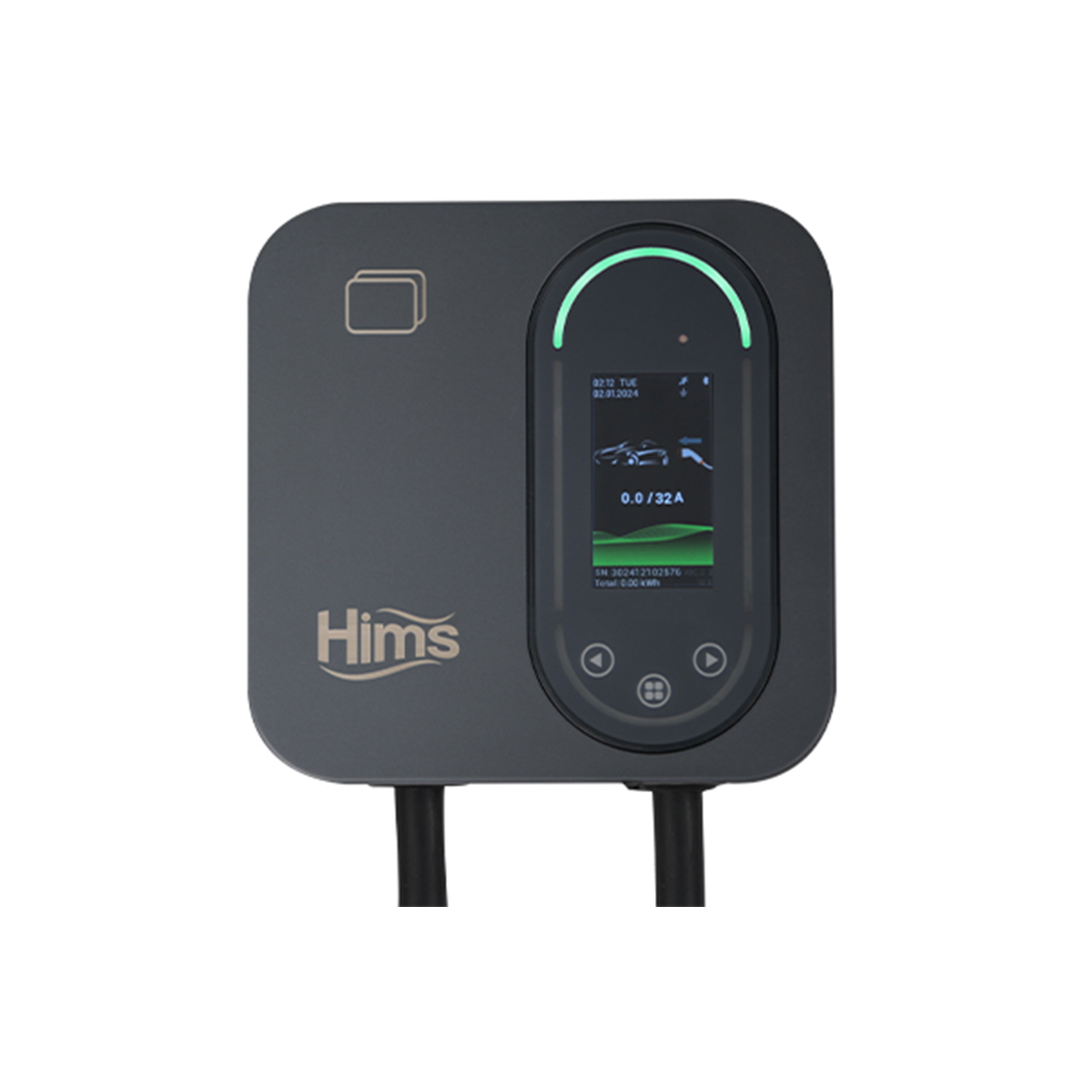 HIMS HCDKS-22 22 kW OCPP 1.6J 5 Metre Kablolu AC Şarj İstasyonu - Görsel 4